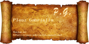 Plesz Gabriella névjegykártya