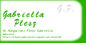 gabriella plesz business card